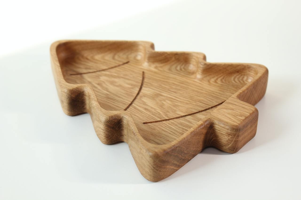 Wooden Plate For Kids - Christmas Tree