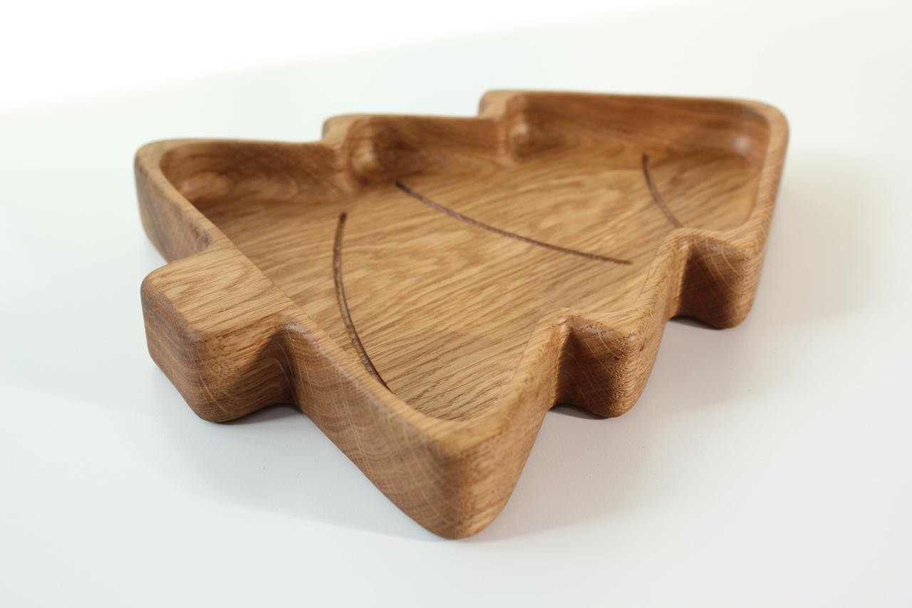 Wooden Plate For Kids - Christmas Tree